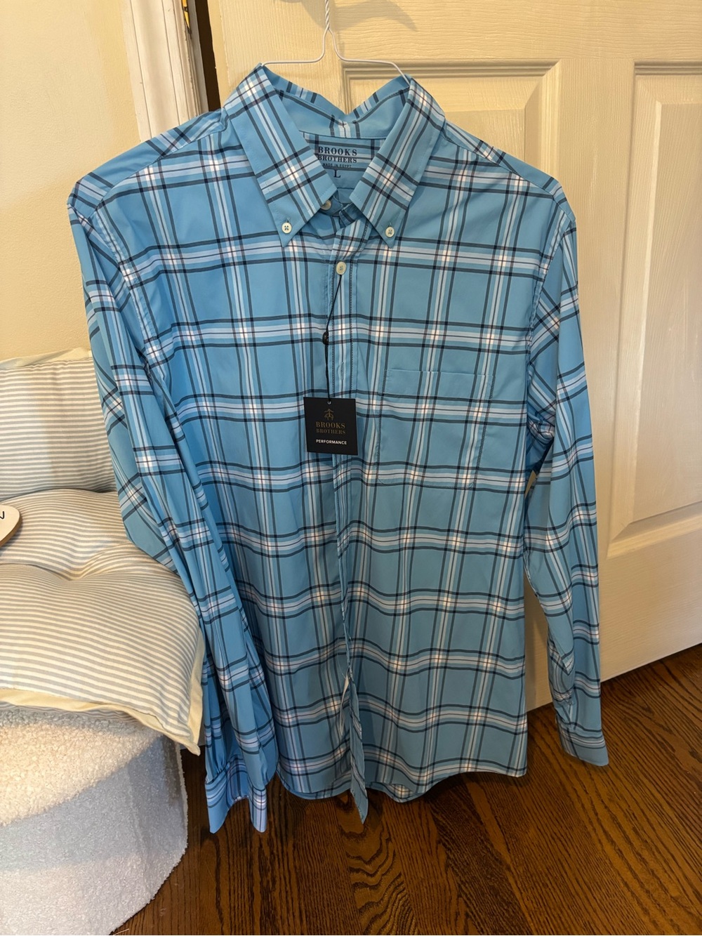 Brooks Brothers Blue Plaid Button-Down Shirt